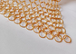 सोने का रंग 1.5x15 मिमी चेनमेल मेष फैब्रिक परदा आंतरिक डिजाइन स्टेनलेस स्टील